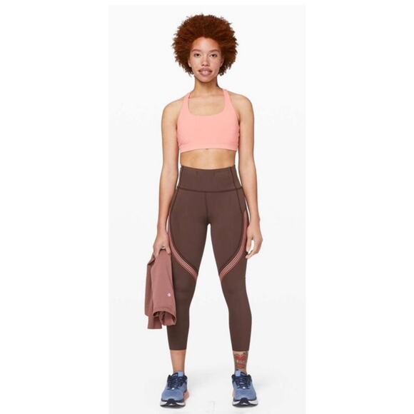 Lululemon Athletica Speed Limit Cropped Tights Cherry Cola Nulux Women's Pants - Picture 1 of 11